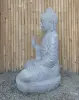  Product image 4 of the product “Seated Buddha made of Riverstone in Abhaya Position - gesture of fearlessness, H.100 cm, natural. ”